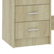 Work Desk, 3 Drawers, 1 Shelf, Sonoma Oak Brown Finish, 43 Inch