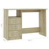 Work Desk, 3 Drawers, 1 Shelf, Sonoma Oak Brown Finish, 43 Inch