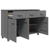 Sideboard | 3 Drawers | 3 Cabinets | Dark Gray Solid Pine Wood | 45’’ BM340480