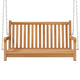 Outdoor Swing Bench | Natural Brown Solid Teak Wood | Metal | 45’’ BM340481