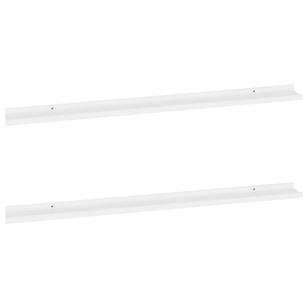 Novia Wall Shelf Set of 2 | Sleek Modern White Frame | 45’’ BM340482