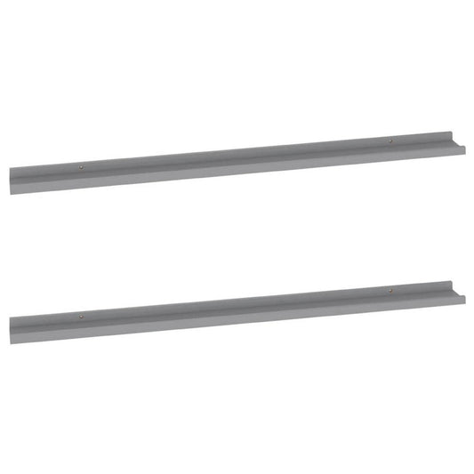 Novia Wall Shelf Set of 2 | Sleek Modern Gray Frame | 45"