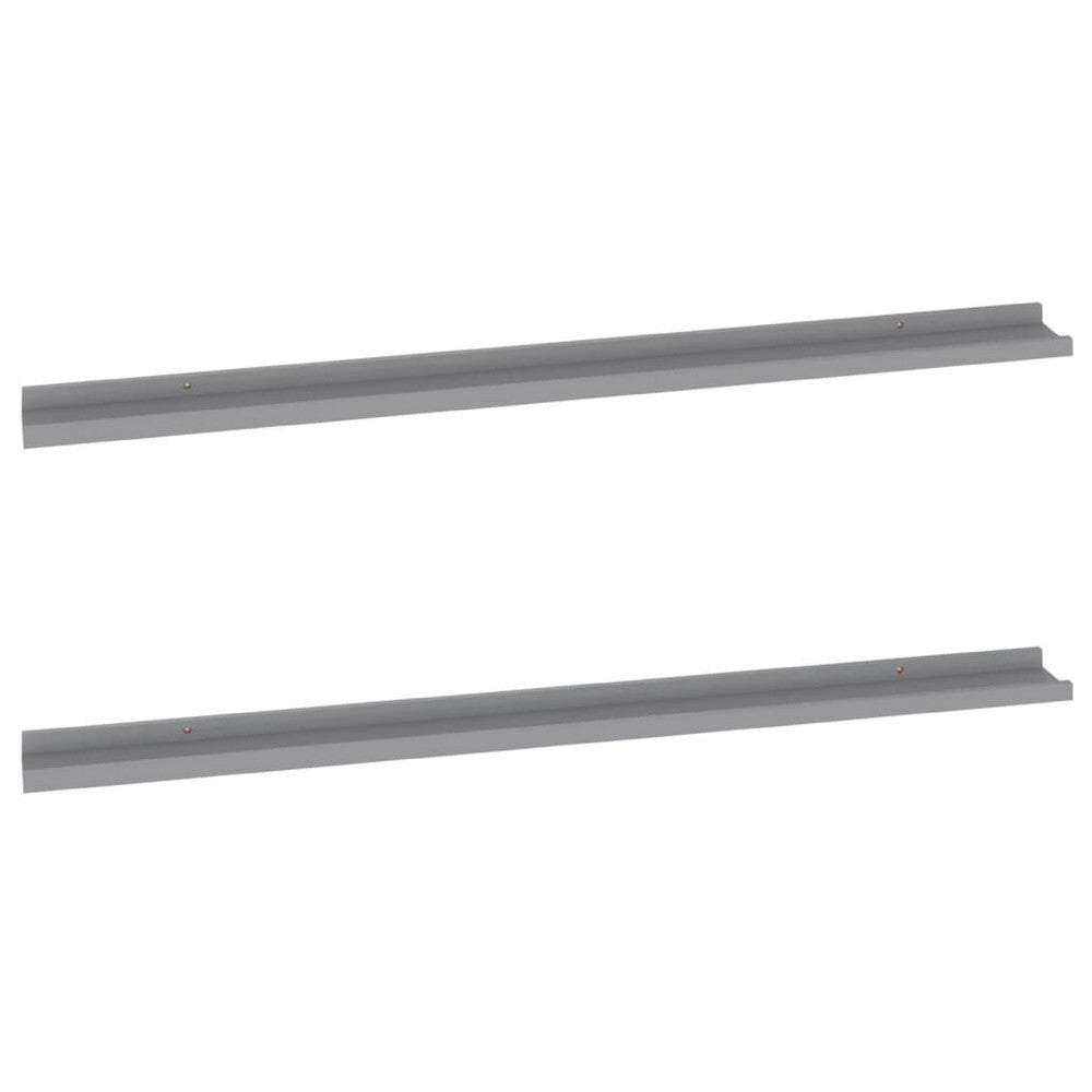 Novia Wall Shelf Set of 2 | Sleek Modern Gray Frame | 45"