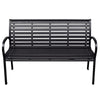 Outdoor Bench | Black Steel | WPC UV & Weather Resistant | 46’’ BM340484