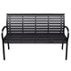 Outdoor Bench | Black Steel | WPC UV & Weather Resistant | 46’’ BM340484