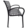 Outdoor Bench | Black Steel | WPC UV & Weather Resistant | 46’’ BM340484