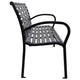 Outdoor Bench | Black Steel | WPC UV & Weather Resistant | 46’’ BM340484