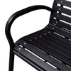 Outdoor Bench | Black Steel | WPC UV & Weather Resistant | 46’’ BM340484