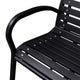 Outdoor Bench | Black Steel | WPC UV & Weather Resistant | 46’’ BM340484