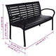 Outdoor Bench | Black Steel | WPC UV & Weather Resistant | 46’’ BM340484