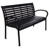 Outdoor Bench | Black Steel | WPC UV & Weather Resistant | 46"