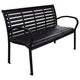 Outdoor Bench | Black Steel | WPC UV & Weather Resistant | 46"
