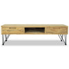 TV Stand Media Cabinet | Natural Teak Wood & Wrought Iron | 47’’ BM340485