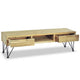 TV Stand Media Cabinet | Natural Teak Wood & Wrought Iron | 47’’ BM340485