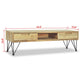 TV Stand Media Cabinet | Natural Teak Wood & Wrought Iron | 47’’ BM340485