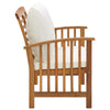 Outdoor Bench | Cream Fabric | Brown Solid Acacia Wood | 47’’ BM340486