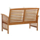 Outdoor Bench | Cream Fabric | Brown Solid Acacia Wood | 47’’ BM340486