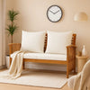 Outdoor Bench | Cream Fabric | Brown Solid Acacia Wood | 47"