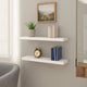 Floating Wall Shelf Set of 2 | Spacious White Frame | 47’’ BM340487