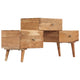 TV Stand Media Cabinet | Honey Brown Solid Acacia Wood | 3 Drawers | 43’’ BM340488