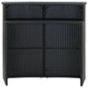 Bar Table | Powder Coated Black Poly Rattan | Metal Frame | 47’’ BM340489