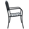 Outdoor Bench | Black Powder-Coated Steel | Curved Backrest | 47’’ BM340490