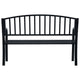 Outdoor Bench | Black Powder-Coated Steel | Curved Backrest | 47’’ BM340490