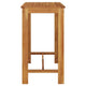 Outdoor Bar Table | Natural Brown Solid Acacia Wood | Rectangular 47’’ BM340491