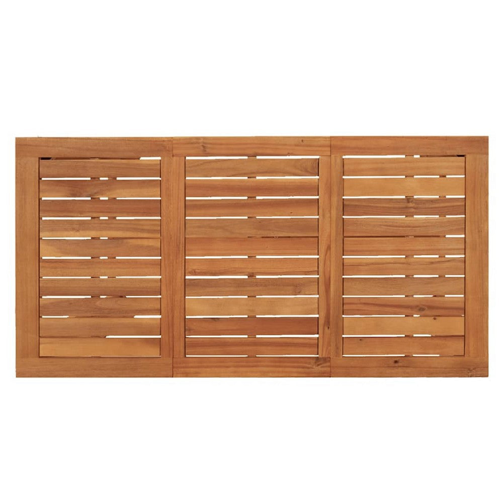 Outdoor Bar Table | Natural Brown Solid Acacia Wood | Rectangular 47’’ BM340491