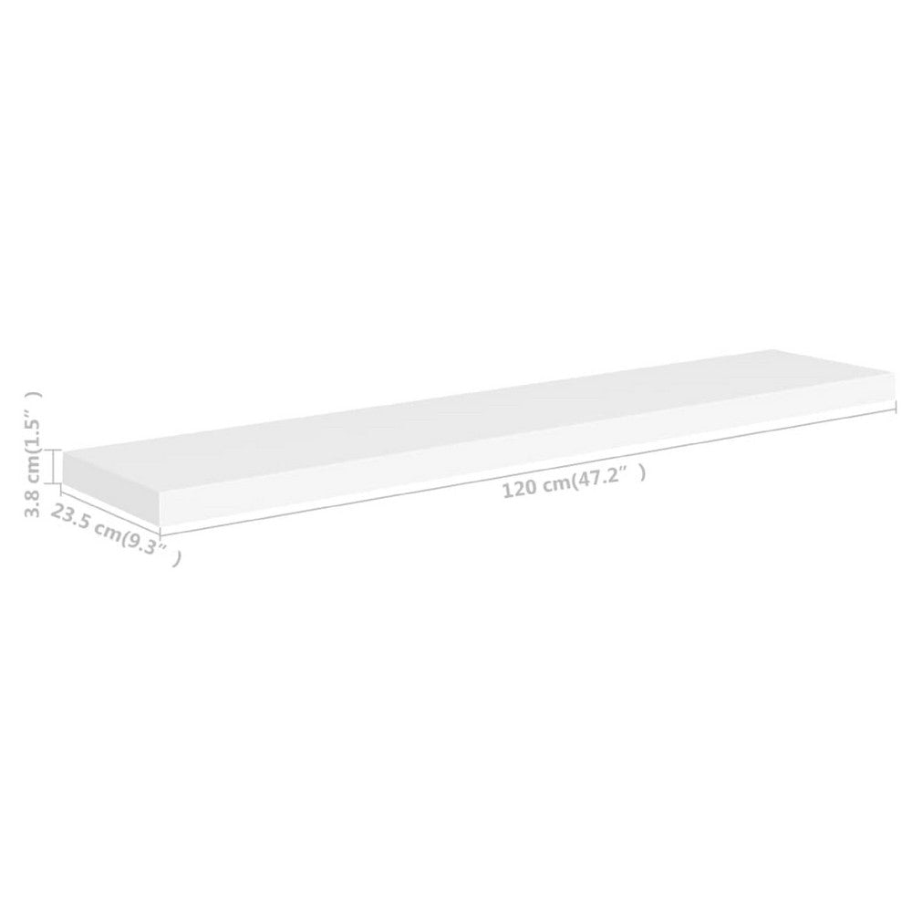 Gima Hanging Wall Shelf | Honeycomb MDF | White | Rectangular 47’’ BM340492