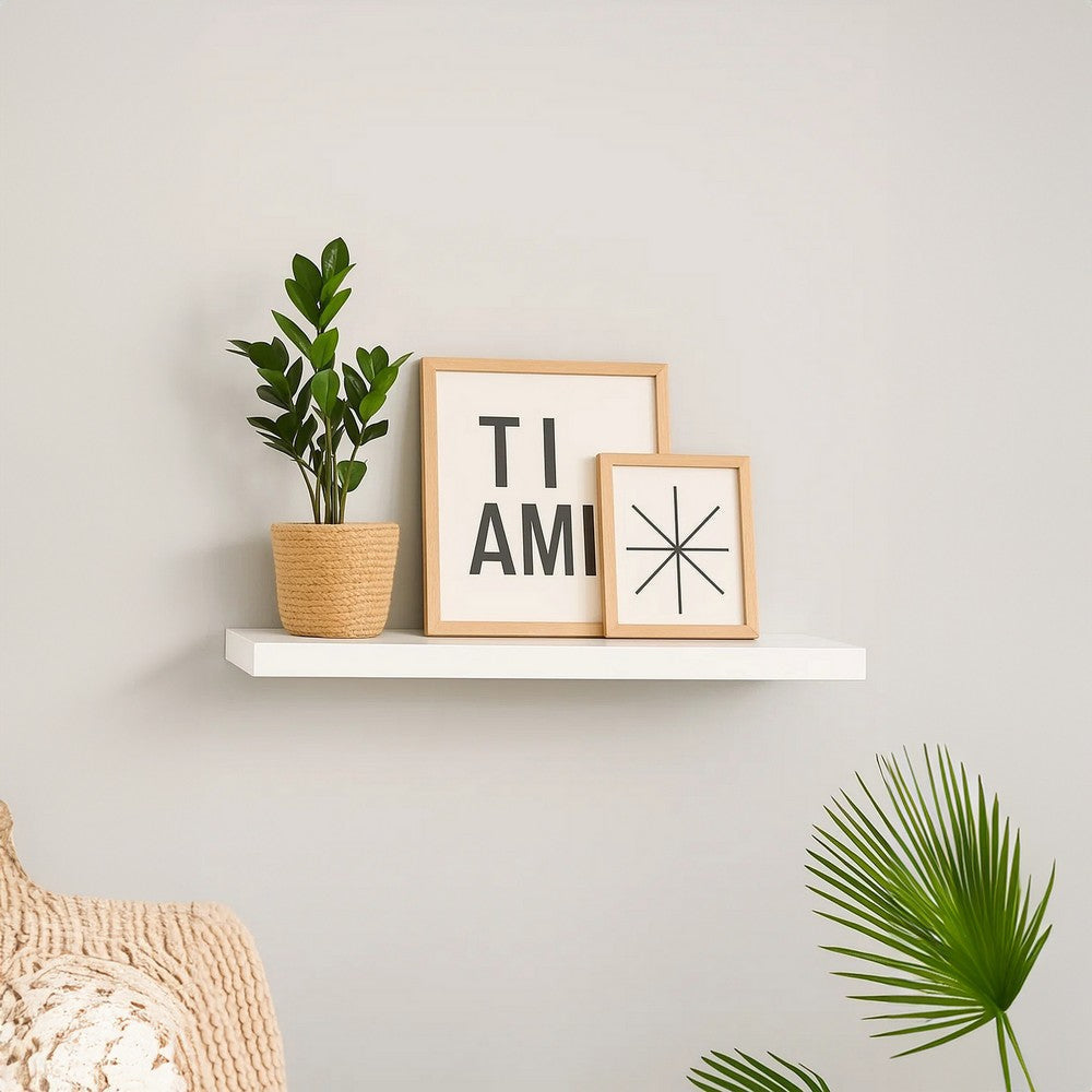 Gima Hanging Wall Shelf | Honeycomb MDF | White | Rectangular 47’’ BM340492