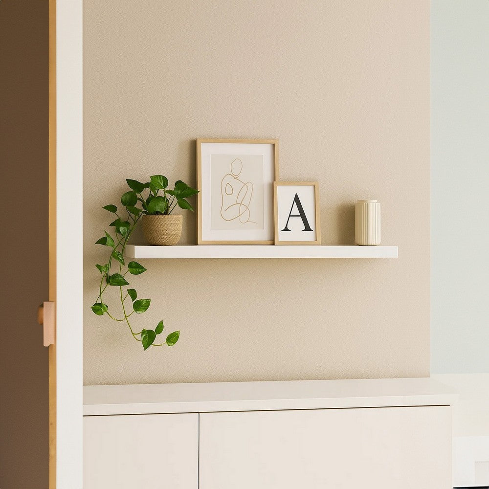 Gima Hanging Wall Shelf | Honeycomb MDF | White | Rectangular 47’’ BM340492