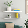 Gima Hanging Wall Shelf Set of 2 | Honeycomb MDF | White | 47’’ BM340493