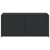 Jenna Outdoor Poolside Storage Box | Black Poly Rattan | 47’’ BM340495