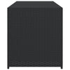 Jenna Outdoor Poolside Storage Box | Black Poly Rattan | 47’’ BM340495