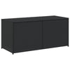 Jenna Outdoor Poolside Storage Box | Black Poly Rattan | 47"