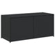 Jenna Outdoor Poolside Storage Box | Black Poly Rattan | 47"