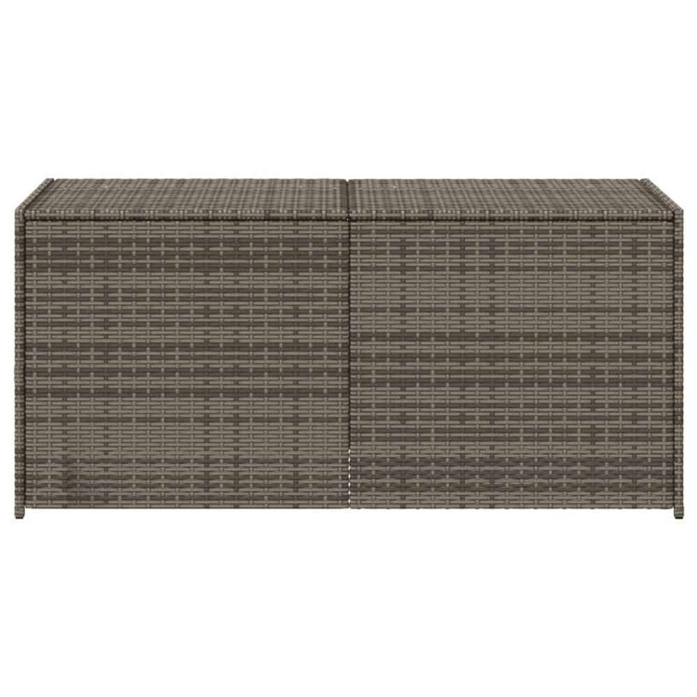 Jenna Outdoor Poolside Storage Box | Gray Poly Rattan | Steel Frame | 47’’ BM340496