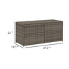 Jenna Outdoor Poolside Storage Box | Gray Poly Rattan | Steel Frame | 47’’ BM340496