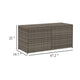Jenna Outdoor Poolside Storage Box | Gray Poly Rattan | Steel Frame | 47’’ BM340496