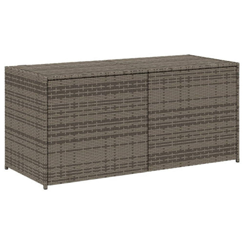 Jenna Outdoor Poolside Storage Box | Gray Poly Rattan | Steel Frame | 47"