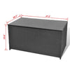 Outdoor Poolside Storage Chest | Black Poly Rattan | Gas Lift Lid | 47’’ BM340497