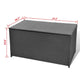Outdoor Poolside Storage Chest | Black Poly Rattan | Gas Lift Lid | 47’’ BM340497