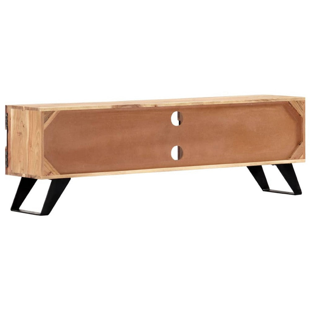 TV Stand Media Cabinet | Natural Brown Acacia Solid Acacia Wood | 55’’ BM340498