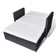 Feya Outdoor Sofa | Black Poly Rattan | White Fabric | Steel | 48’’ BM340500