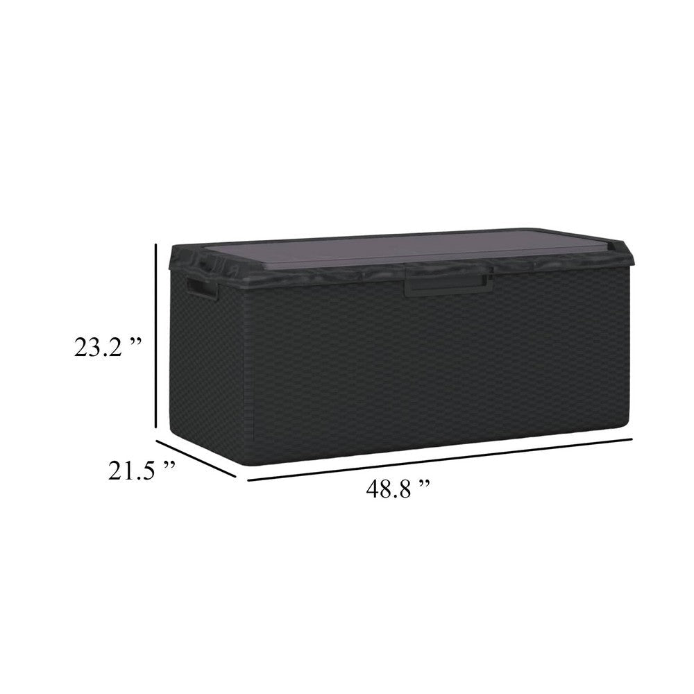 Outdoor Garden Storage Box | Anthracite Gray | Metal | 49’’ BM340502