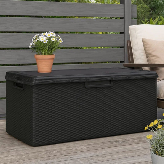 Outdoor Garden Storage Box | Anthracite Gray | Metal | 49"