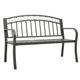 Garden Bench | Gray Powder-Coated Steel | Central Table | 49’’ BM340503