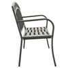 Garden Bench | Gray Powder-Coated Steel | Central Table | 49’’ BM340503