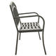 Garden Bench | Gray Powder-Coated Steel | Central Table | 49’’ BM340503